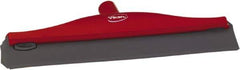 Vikan - 16" Rubber Blade Ceiling Squeegee - Double Edge, Red, Plastic Holder - Exact Industrial Supply