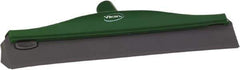 Vikan - 16" Rubber Blade Ceiling Squeegee - Double Edge, Green, Plastic Holder - Exact Industrial Supply