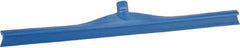 Vikan - 27.56" Rubber Blade Floor Squeegee - Single Edge, Blue, Plastic Holder - Exact Industrial Supply