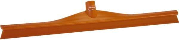 Vikan - 23.62" Rubber Blade Floor Squeegee - Single Edge, Orange, Plastic Holder - Exact Industrial Supply