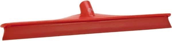 Vikan - 19.67" Rubber Blade Floor Squeegee - Single Edge, Red, Plastic Holder - Exact Industrial Supply
