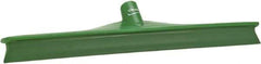 Vikan - 19.67" Rubber Blade Floor Squeegee - Single Edge, Green, Plastic Holder - Exact Industrial Supply