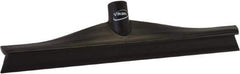 Vikan - 15-3/4" Rubber Blade Floor Squeegee - Single Edge, Black, Plastic Holder - Exact Industrial Supply