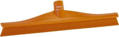 Vikan - 15-3/4" Rubber Blade Floor Squeegee - Single Edge, Orange, Plastic Holder - Exact Industrial Supply
