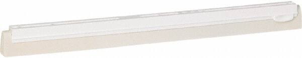 Vikan - 20" Foam Rubber Blade Squeegee Refill - Double Edge, White, Plastic Holder - Exact Industrial Supply