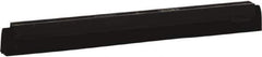 Vikan - 16" Foam Rubber Blade Squeegee Refill - Double Edge, Black, Plastic Holder - Exact Industrial Supply