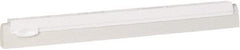 Vikan - 16" Foam Rubber Blade Squeegee Refill - Double Edge, White, Plastic Holder - Exact Industrial Supply