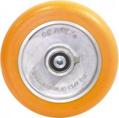 Caster Connection - 10 Inch Diameter x 2 Inch Wide, Polyurethane on Aluminum Caster Wheel - 1,500 Lb. Capacity, 2.2 Inch Hub Length, 1/2 Inch Axle Diameter, Sealed Precision Ball Bearing - Exact Industrial Supply