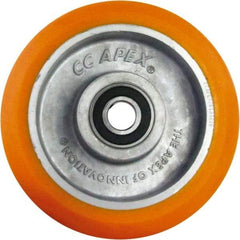 Caster Connection - 6 Inch Diameter x 2 Inch Wide, Polyurethane on Aluminum Caster Wheel - 1,000 Lb. Capacity, 2.2 Inch Hub Length, 1/2 Inch Axle Diameter, Sealed Precision Ball Bearing - Exact Industrial Supply