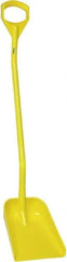 Vikan - 13-1/4" High Square Plastic Shovel - 39-7/8" Long D-Grip Handle - Exact Industrial Supply