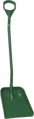 Vikan - 14-3/4" High Square Plastic Shovel - 39" Long D-Grip Handle - Exact Industrial Supply