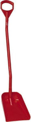 Vikan - 13-1/4" High Square Plastic Shovel - 39-7/8" Long D-Grip Handle - Exact Industrial Supply