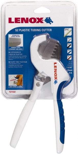 Lenox - 1-5/16" to 1" Pipe Capacity, Tube Cutter - Cuts Plastic, Rubber, PVC, CPVC - Exact Industrial Supply