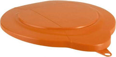 Vikan - 1.5 Gal Polypropylene Pail Lid - Orange, For Use with 5694 - Exact Industrial Supply