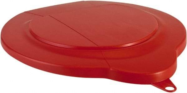 Vikan - 1.5 Gal Polypropylene Pail Lid - Red, For Use with 5691 - Exact Industrial Supply