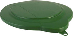 Vikan - 1.5 Gal Polypropylene Pail Lid - Green, For Use with 5689 - Exact Industrial Supply