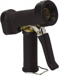 Vikan - Garden Hose Trigger Pistol Nozzle - Brass, Stainless Steel, Rubber - Exact Industrial Supply