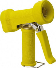 Vikan - Garden Hose Trigger Pistol Nozzle - Brass, Stainless Steel, Rubber - Exact Industrial Supply
