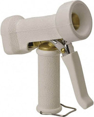 Vikan - Garden Hose Trigger Pistol Nozzle - Brass, Stainless Steel, Rubber - Exact Industrial Supply