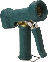 Vikan - Garden Hose Trigger Pistol Nozzle - Brass, Stainless Steel, Rubber - Exact Industrial Supply