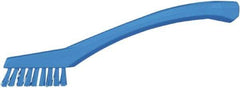 Vikan - 5/8" Bristle Length, Polyester Food Service Brush - 2-5/16" Long x 1/2" Wide Head, 8" OAL, Blue, Polypropylene Block - Exact Industrial Supply