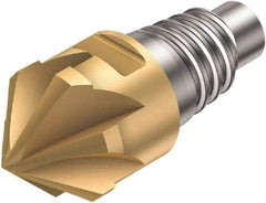 Sandvik Coromant - A316..CM..G Grade 1030 Carbide Chamfer Milling Tip Insert - TiAlN Finish, 8 Flutes, 3mm Cutting Diam, 3.7mm Depth of Cut, 0° Helix - Exact Industrial Supply