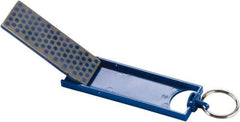 Lenox - 3" OAL Medium Retractable Sharpener Diamond File - 1" Wide x 1/4" Thick, 3 LOC, Blue - Exact Industrial Supply