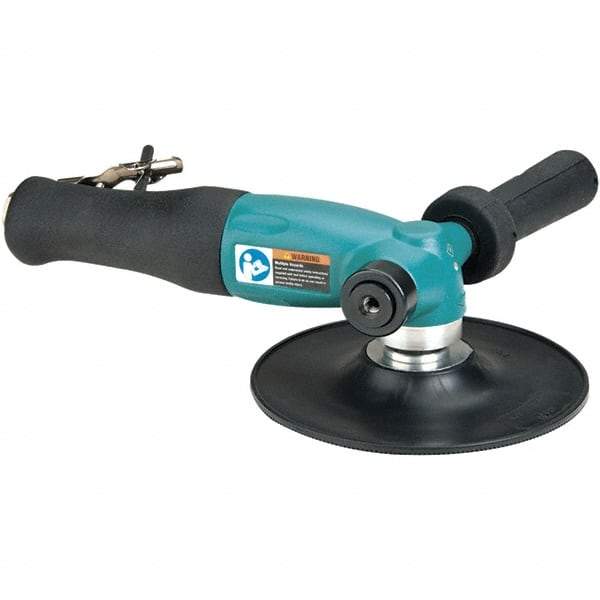 Dynabrade - 7" Max Disc, 6,000 RPM, Pneumatic Handheld Disc Sander - 26 CFM, 1/4" Inlet, 1.3 hp, 90 psi - Exact Industrial Supply