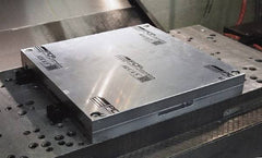 Mitee-Bite - Square Aluminum CNC Clamping Pallet - 378mm Wide x 378mm Long x 25.4mm Thick - Exact Industrial Supply