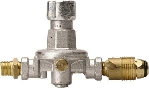 Sievert - 9/16 Male CGA Inlet Connection, Threaded Fitting, 57 Max psi, Propane Welding Regulator - 1/4 Thread, Left Hand Rotation - Exact Industrial Supply