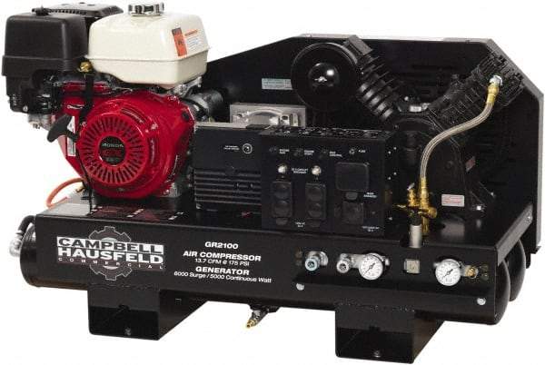 Campbell Hausfeld - Stationary Gas Air Compressors Horsepower: 13 Cubic Feet per Minute: 14.30 - Exact Industrial Supply