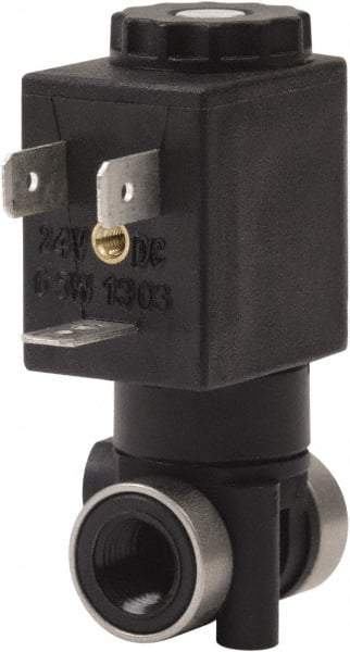Spartan Scientific - 1/8" NPT Port, 2 Way, 2 Position, Composite Solenoid Valve - Normally Closed, Viton Seal - Exact Industrial Supply