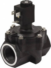 Spartan Scientific - 1" NPT Port, 2 Way, 2 Position, Glass-Filled Polyester Solenoid Valve - Normally Closed, NBR Seal - Exact Industrial Supply