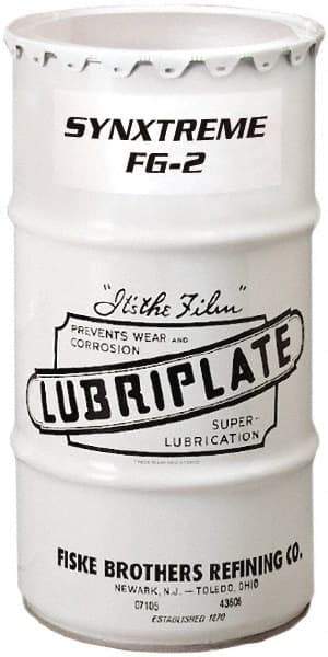 Lubriplate - 120 Lb Drum Calcium Extreme Pressure Grease - Tan, Extreme Pressure, Food Grade & High/Low Temperature, 450°F Max Temp, NLGIG 2, - Exact Industrial Supply