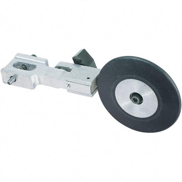 Dynabrade - 1/2" Wide Electric Versatility Belt Grinder Contact Arm - 72" Belt Length x 1" Belt Width, Rubber, 70" Contact Wheel Diam - Exact Industrial Supply