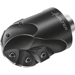 Walter - 63mm Cut Diam, 84mm Max Depth of Cut, 63mm Shank Diam, 131mm OAL, Indexable Ball Nose End Mill - 5,000 Max RPM - Exact Industrial Supply