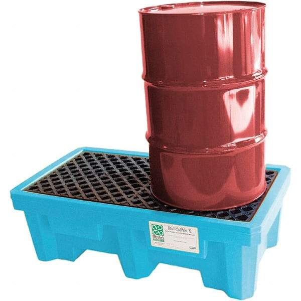 UltraTech - 66 Gal Sump, 3,000 Lb Capacity, 2 Drum, Polyethylene, Fluorinated P2 Spill Pallet, Fluorinated, No Drain - 53" Long x 29" Wide x 16-1/2" High - Exact Industrial Supply