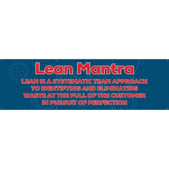 NMC - Banners Message Type: Safety Reinforcement & Motivational Legend: Lean Mantra - Exact Industrial Supply