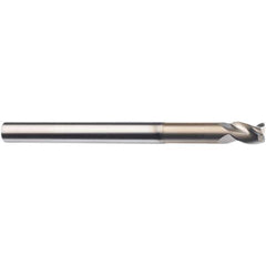 SGS - 20mm, 3 Flute, Single End, Solid Carbide, 0.0197" Corner Radius End Mill - 150mm OAL, 38° Helix, 80mm LOC, Right Hand Cut - Exact Industrial Supply