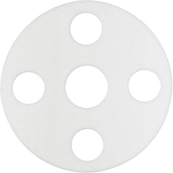 Value Collection - 5" Pipe, 5-9/16" ID x 11" OD Flange Gasket - Compressible ePTFE Plastic, White, 1/16" Thick - Exact Industrial Supply