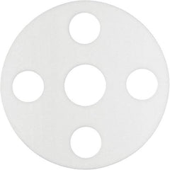 Value Collection - 10" Pipe, 10-3/4" ID x 16" OD Flange Gasket - PTFE Plastic, White, 1/16" Thick - Exact Industrial Supply