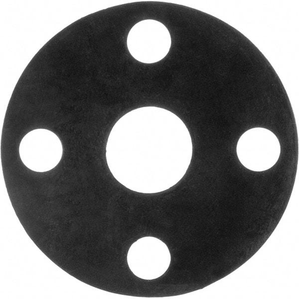 Value Collection - 12" Pipe, 12-3/4" ID x 19" OD Flange Gasket - Viton Rubber, Black, 1/16" Thick - Exact Industrial Supply