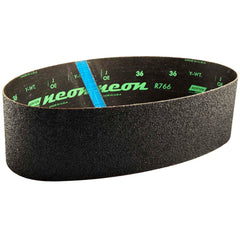 Abrasive Belt: 4″ Width, 60 Grit, Aluminum Oxide Coated, Y Weighted, Dry