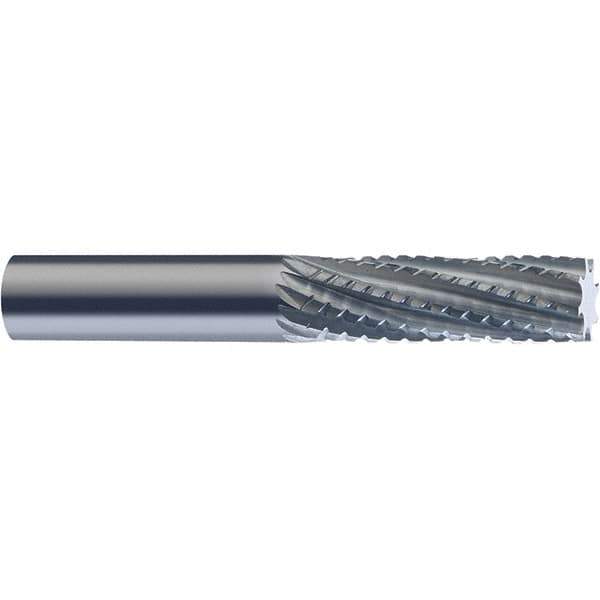 SGS - 10mm Diam, 30mm LOC, Plain End, Solid Carbide Diamond Pattern Router Bit - Right Hand Cut, 63mm OAL, Use on Carbon Composite - Exact Industrial Supply