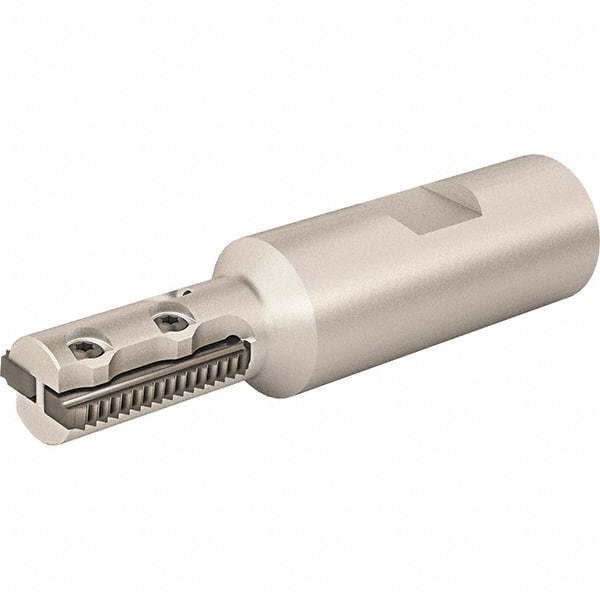 Vargus - 0.594" Cut Diam, 1.18" Max Depth of Cut, 3/4" Shank Diam, Internal/External Indexable Thread Mill - Insert Style 24M, 1 Insert, Toolholder Style RTMC, 3.386" OAL - Exact Industrial Supply