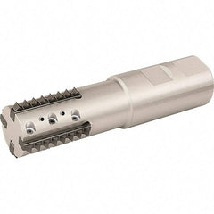 Vargus - 30mm Cut Diam, 65mm Max Hole Depth, 32mm Shank Diam, Internal/External Indexable Thread Mill - Insert Style 41B, 3 Inserts, Toolholder Style RTMC, 129mm OAL - Exact Industrial Supply