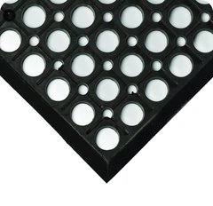 WorkRite Floor Mat - 3' x 5' x 1/2" Thick - (Black Grease-Resistant) - Exact Industrial Supply