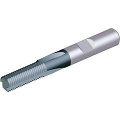 Vargus - M10x1.50 Thread, 0.4724" Shank Diam, TiAlN Coating, Solid Carbide Straight Flute Thread Mill - 5 Flutes, 3.2677" OAL, 10mm Min Noml Diamter - Exact Industrial Supply