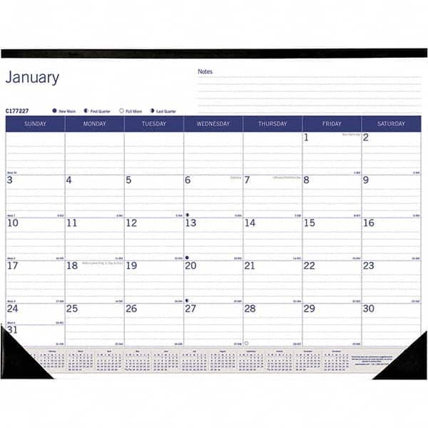 Blueline - Note Pads, Writing Pads & Notebooks Writing Pads & Notebook Type: Desk Pad Calendar Size: 22 x 17 - Exact Industrial Supply