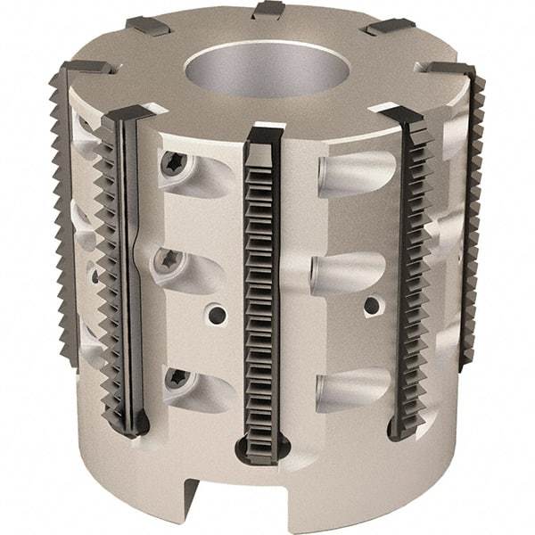 Vargus - 52mm Cut Diam, 200mm Max Hole Depth, 27mm Shank Diam, Internal/External Indexable Thread Mill - Insert Style R40, 8 Inserts, Toolholder Style RTMC-D, 50mm OAL - Exact Industrial Supply